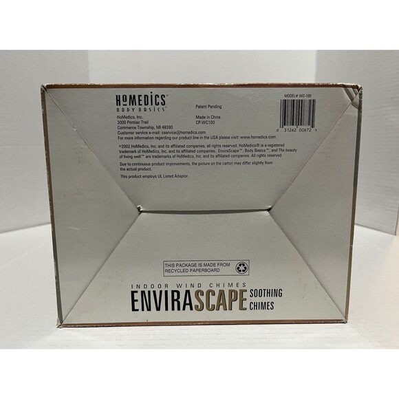 Homedics WC-100 Indoor Wind Chimes Envirascape Tranquil Chimes 2002 - NEW IN BOX - Picture 6 of 9